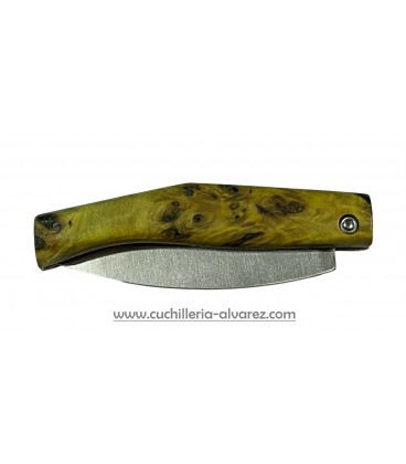 Navaja PALLARES BUSA madera estabilizada amarilla