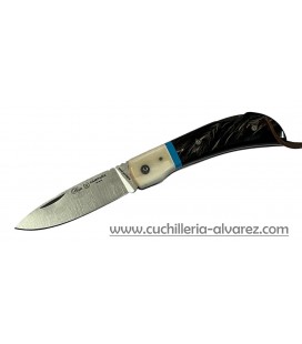 Navaja Nieto CAMPAÑA Nº7  Asta de ciervo, malaquita y asta de bufalo de agua