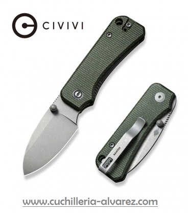 CIVIVI BABY Banter Linerlock Green Micarta CIVC19068SB-1