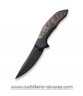 Navaja We Knife Merata Flipper Knife Titanium Handle With Carbon Fiber Inlay 22008B1