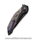 Navaja We Knife Merata Flipper Knife Titanium Handle With Carbon Fiber Inlay 22008B1