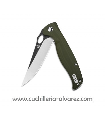 QSP Knife Gavial Linerlock G10 Green QS126B
