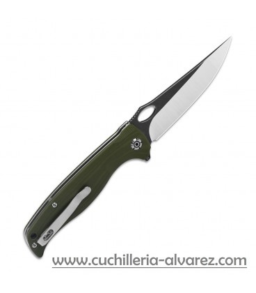 QSP Knife Gavial Linerlock G10 Green QS126B