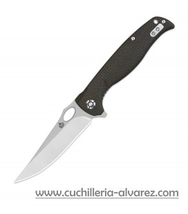 QSP Knife Gavial Linerlock G10 Micarta marron QS126D1