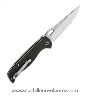 QSP Knife Gavial Linerlock G10 Micarta marron QS126D1