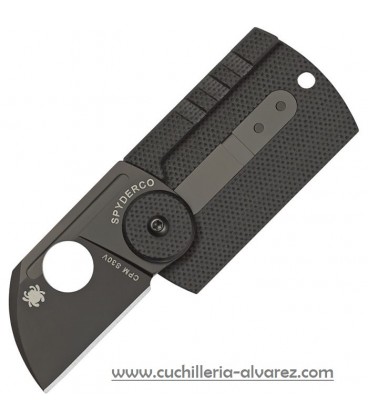 Spyderco DOG TAG FOLDER CF/G-10 LAMINATE BLACK C188CFBBKP