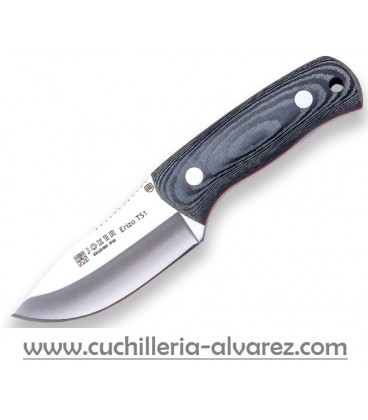 Cuchillo Joker erizo CM81-P NEGRO f. cuero + pedernal