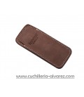 Funda LIONSTEEL piel marron oscuro con clip 900FDV3 BR