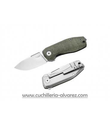 Navaja Lionsteel Nano LSNA01 CVG Micarta verde