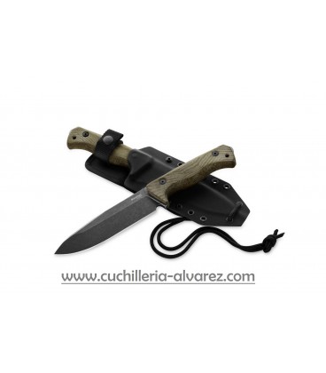 Cuchillo Lionsteel T6B 3V CVG micarta verde/hoja negra