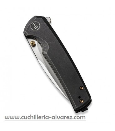 Navaja We Knife Co Subjugator Framelock Black titanium 21014C2