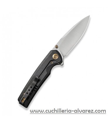 Navaja We Knife Co Subjugator Framelock Black titanium 21014C2