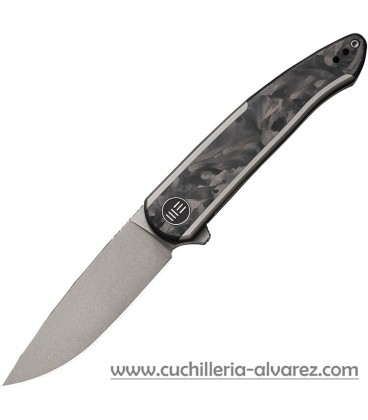 Navaja WE KNIFE Smooth Sentinel Titanio/Fibra de carbono 200431