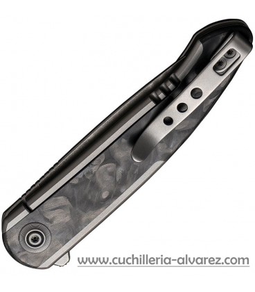 Navaja WE KNIFE Smooth Sentinel Titanio/Fibra de carbono 200431