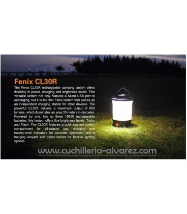 Linterna FENIX  CL-30R  650 lúmenes