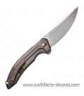 Navaja WE KNIFE Quixotic Framelock Bronze 210165