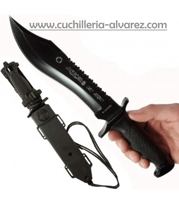 Cuchillo AITOR OSO NEGRO vaina negra 16010N