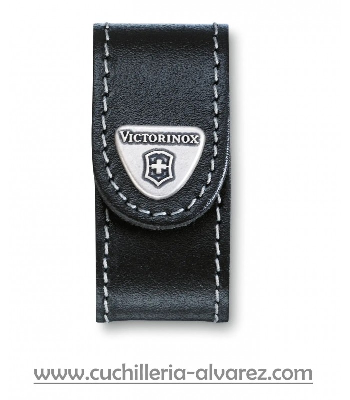 Victorinox Funda De Piel Para Navajas Con Clip Rotativo Color Negro