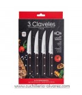 Set 4 Cuchillos 3 Claveles Chuleteros Eos 01483