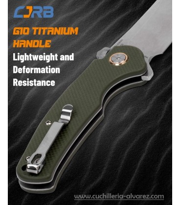 Navaja CJRB CRAG D2 GREEN G10  J1904GNF