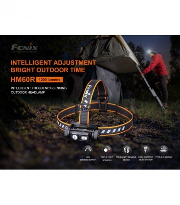 Frontal Fenix HM60R 1200 lúmenes