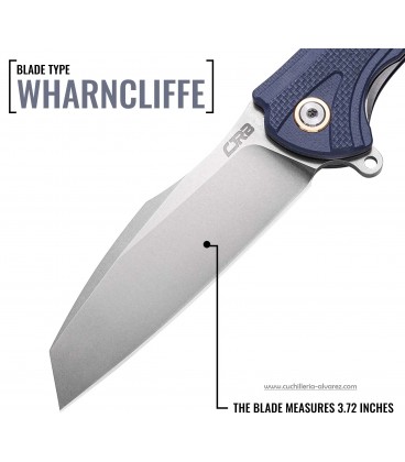 Navaja CJRB Barranca Linerlock Gray/Blue J1909GYF
