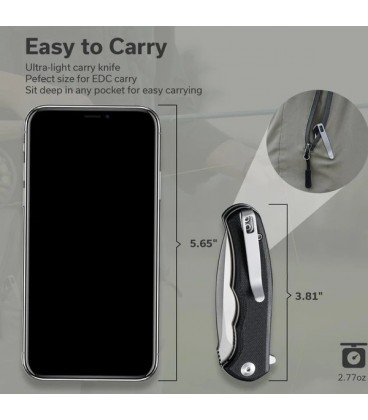 CIVIVI MINI PRAXIS Linerlock Black G10 C18026C2