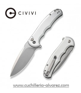 CIVIVI PRAXIS Button Lock Silver C18026E2