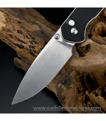 Navaja CJRB LARGE PYRITE Button Lock G10 Negro J1925LBK