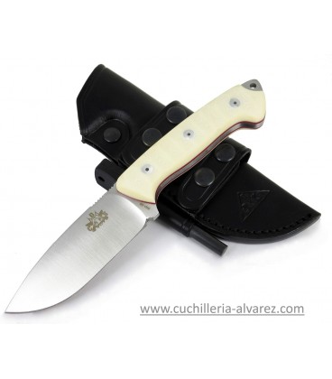 Cuchillo J&V AXARQUIA MoVa micarta blanca