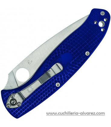 Navaja Spyderco RESILIENCE FRN BLUE CPMS35V PLAIN C142PBL