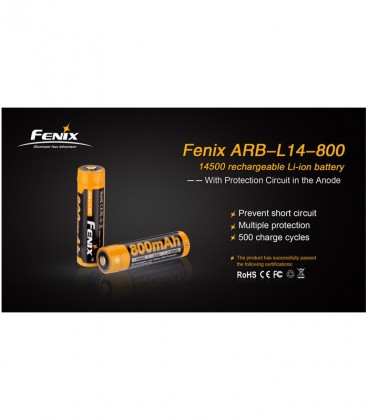 Bateria Fenix 14500 Arb-L14-800