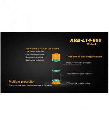 Bateria Fenix 14500 Arb-L14-800