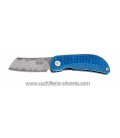 Navaja Mcusta PETIT Blue/Black Micarta Damascus MC-0212D