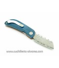 Mcusta PETIT Micarta Orange/Blue Damascus MC-0213D