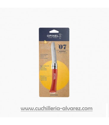 Navaja Opinel Nº7 INOX Rojo punta redonda "ROUGE" 001698