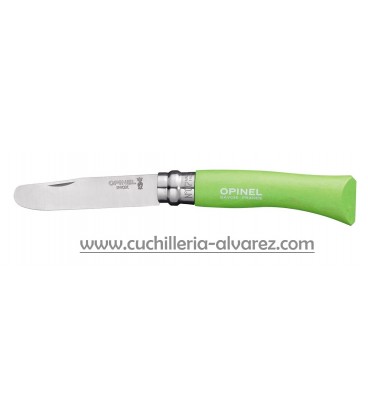 Navaja Opinel Nº7 INOX Verde punta redonda "POMME" 001700