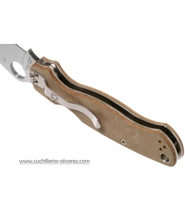 Navaja Spyderco PARAMILITARY 2 Brown Canvas C81MPCW2