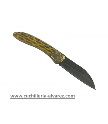 Navaja artesana RGC ARIES Laton-Hueso/Forjada