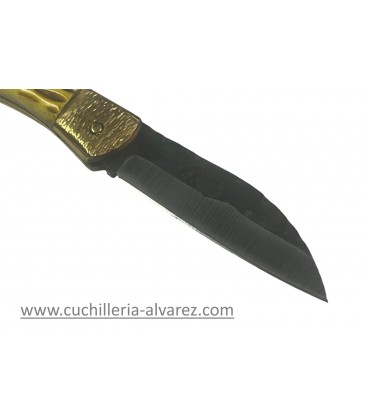 Navaja artesana RGC ARIES Laton-Hueso/Forjada