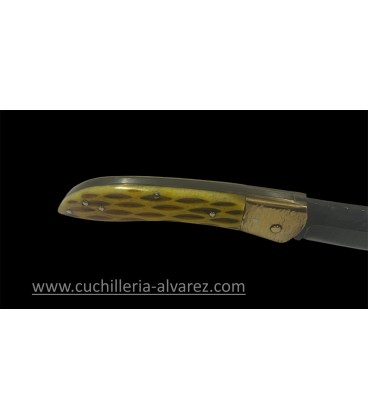 Navaja artesana RGC ARIES Laton-Hueso/Forjada