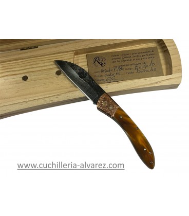 Navaja artesana RGC ARIES Bufalo-Cobre/Forjada