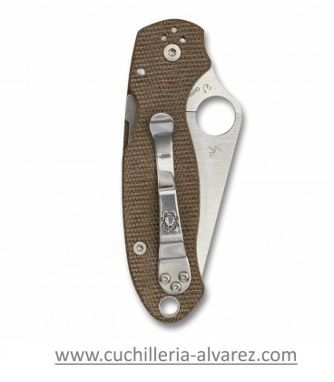 Spyderco PARA 3 BROWN Canvas Micarta marron C223MPCW