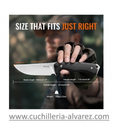 Cuchillo RUIKE F186-MB micarta negra