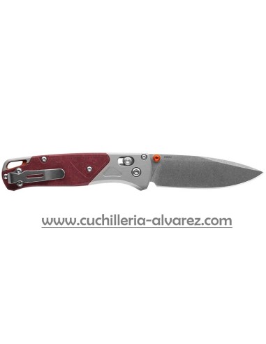 Navaja Benchmade BUGOUT ALUMINIO GRIS/REDSTONE RICHLITE 535_09