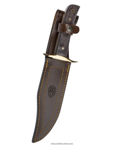 Muela BW-CLASSIC-16M Micarta Yute marron con acero 1.4116, empuñadura de micarta Yute marron y defensa en laton