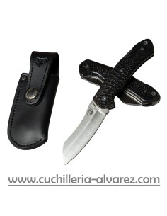 Navaja Cudeman TUNDRA Juma negra pulida con funda 346-JNF