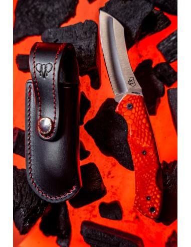 Navaja Cudeman TUNDRA Juma naranja pulida con funda 346-JRF