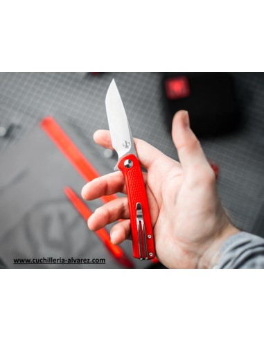 Boker Plus Fire Ant Red 01BP0008 con hoja en acero inoxidable 1.4116, empuñadura de polipropileno rojo.