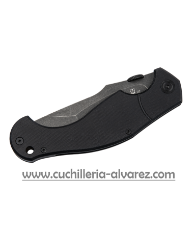 Muela VERDUGO-10G con acero D2, empuñadura de G10 negro.